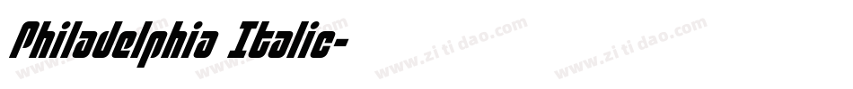 Philadelphia Italic字体转换